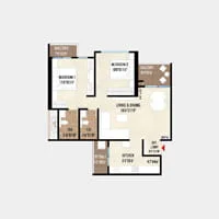 Excellaa TOTT Hinjewadi 2 BHK Floor Plan Image