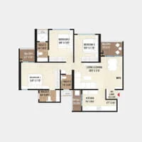 Excellaa Codename TOTT Hinjewadi 3 BHK Floor Plan Image